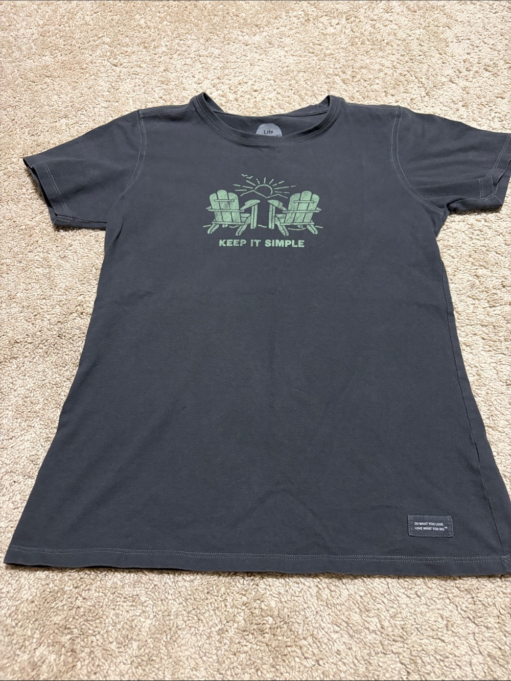 Life is Good Tee  Gray Keep it Simple Medium
graphic